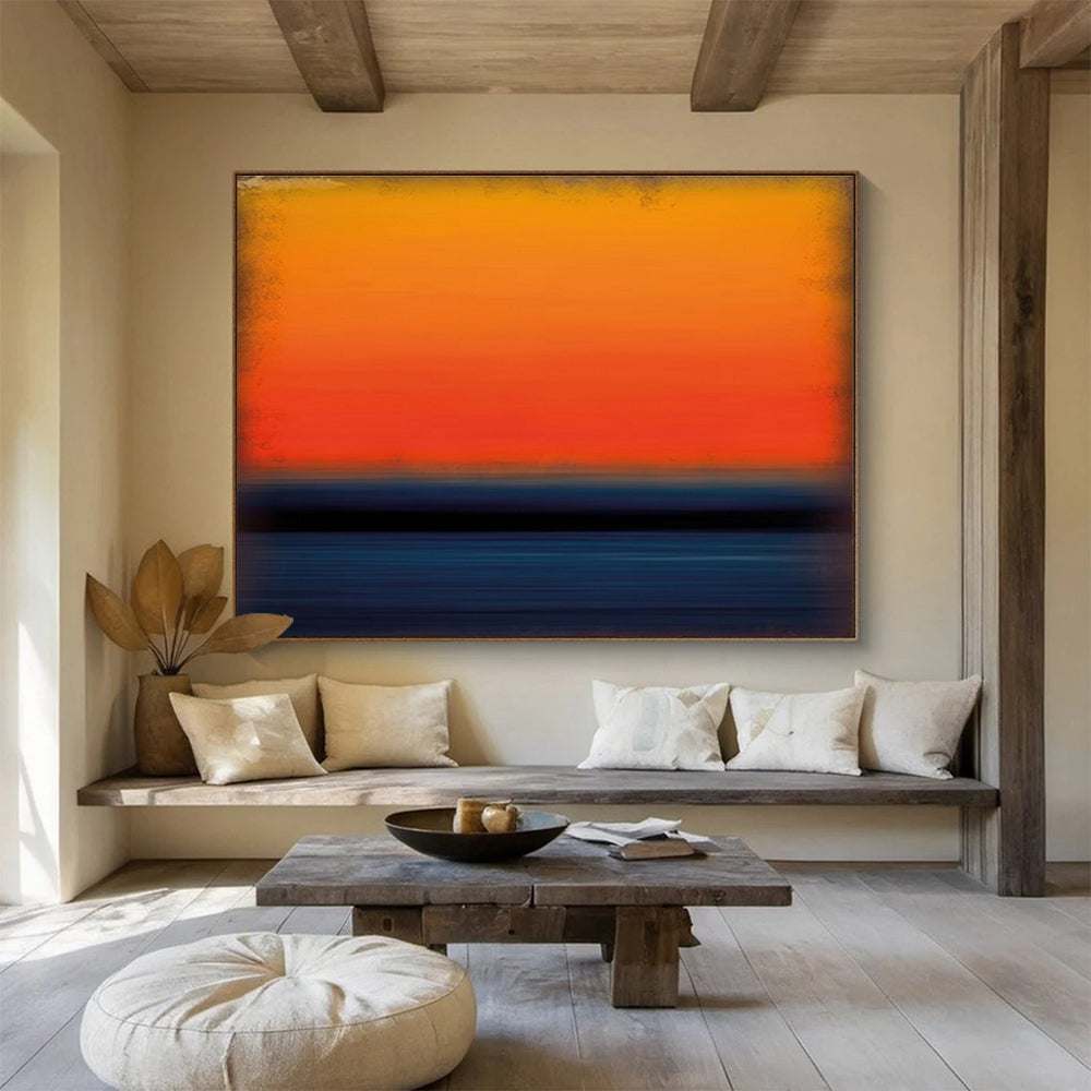 evening blue orange abstract design 6